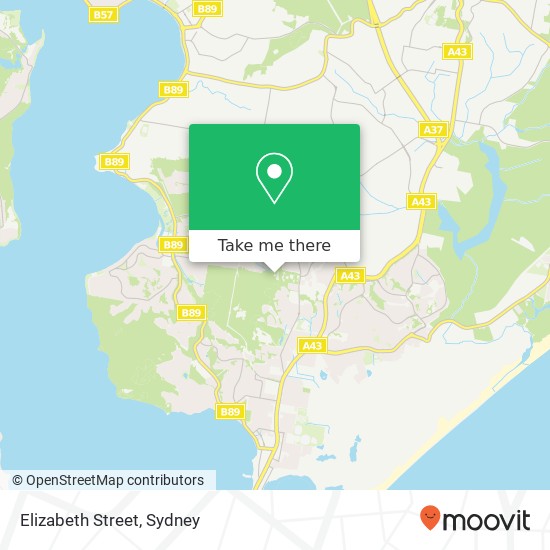 Mapa Elizabeth Street