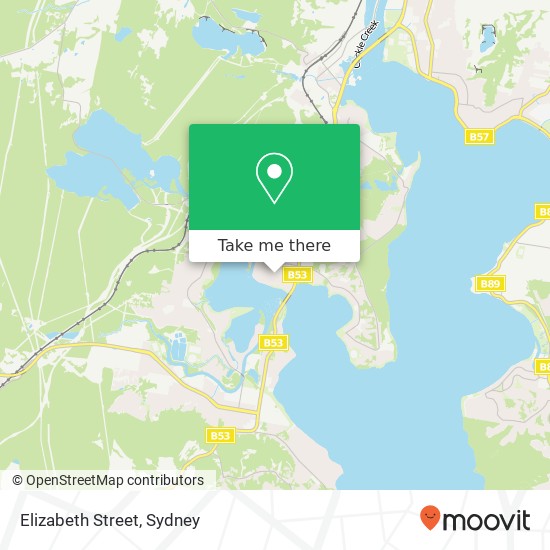 Mapa Elizabeth Street