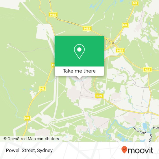 Mapa Powell Street