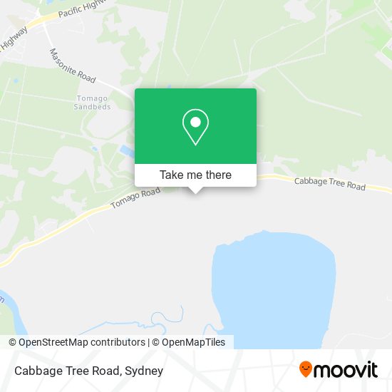 Cabbage Tree Road map