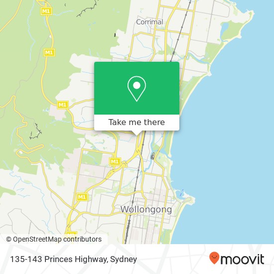 135-143 Princes Highway map