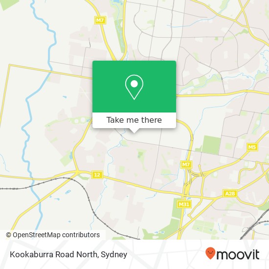 Mapa Kookaburra Road North