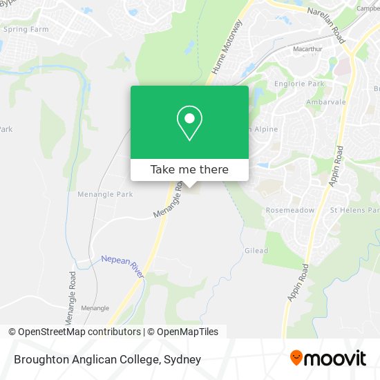Broughton Anglican College map
