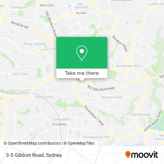3-5 Gibbon Road map