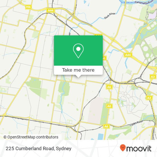 Mapa 225 Cumberland Road