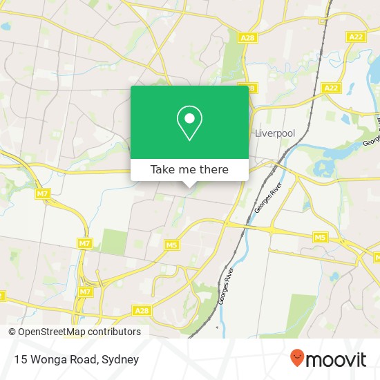 Mapa 15 Wonga Road