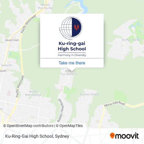 Ku-Ring-Gai High School map