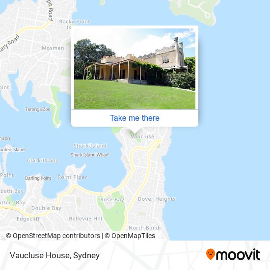 Vaucluse House map