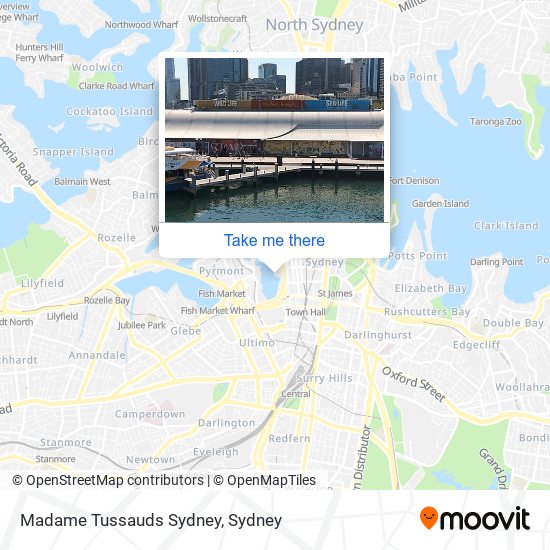 Madame Tussauds Sydney map