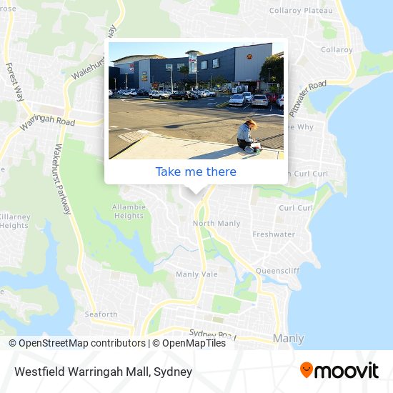 Mapa Westfield Warringah Mall