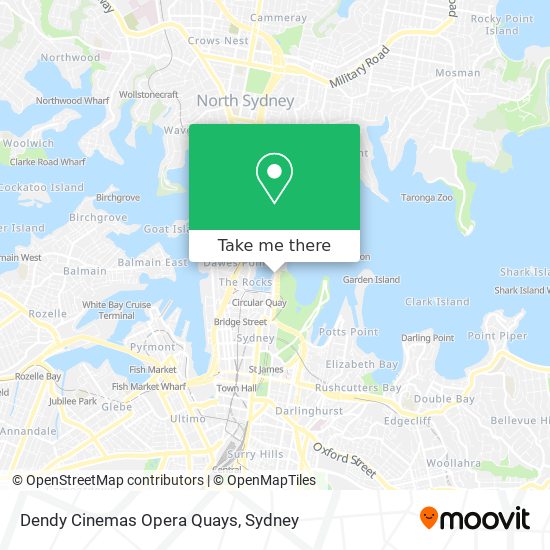 Mapa Dendy Cinemas Opera Quays