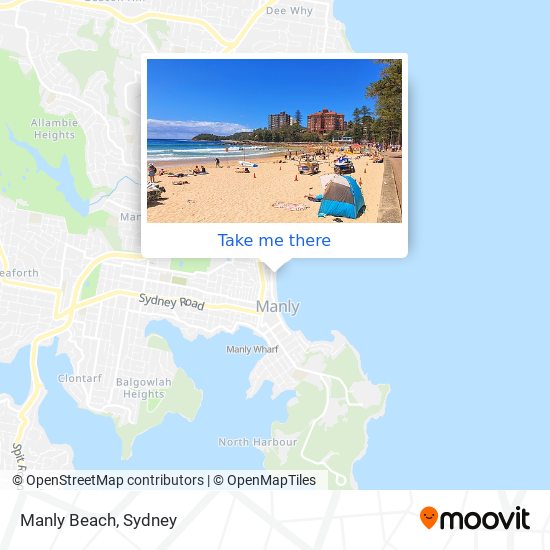 Mapa Manly Beach