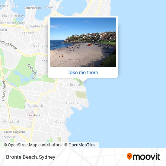 Mapa Bronte Beach