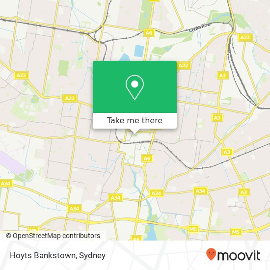 Hoyts Bankstown map
