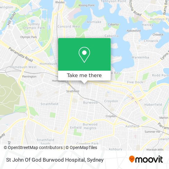 St John Of God Burwood Hospital map