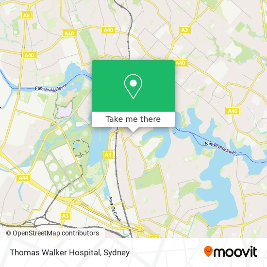 Mapa Thomas Walker Hospital