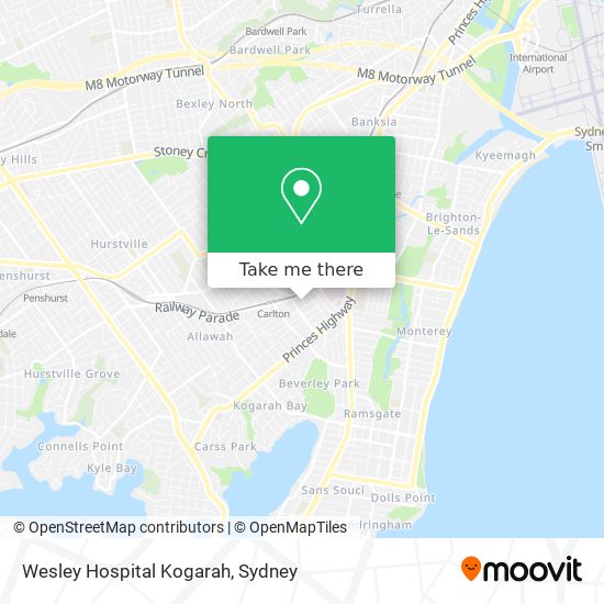 Wesley Hospital Kogarah map