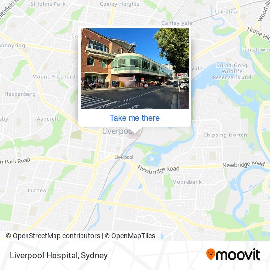 Mapa Liverpool Hospital