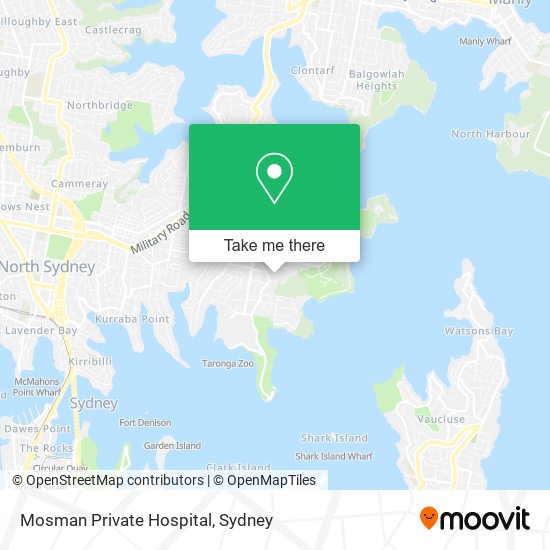 Mosman Private Hospital map
