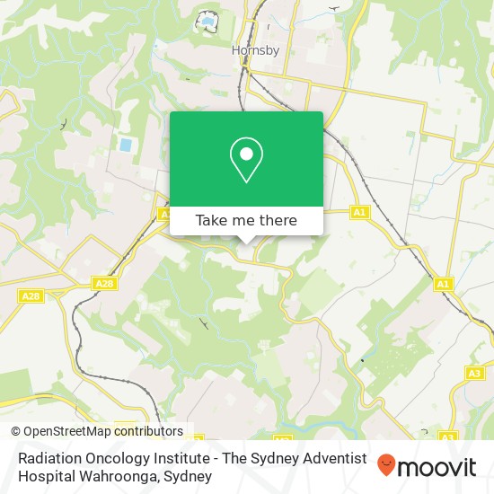 Radiation Oncology Institute - The Sydney Adventist Hospital Wahroonga map