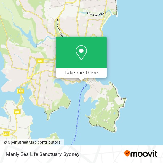 Mapa Manly Sea Life Sanctuary