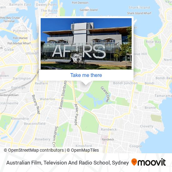 Mapa Australian Film, Television And Radio School