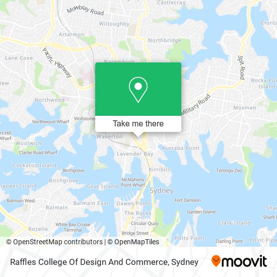 Mapa Raffles College Of Design And Commerce