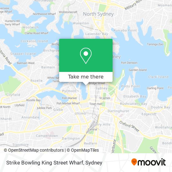 Strike Bowling King Street Wharf map
