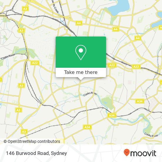 Mapa 146 Burwood Road