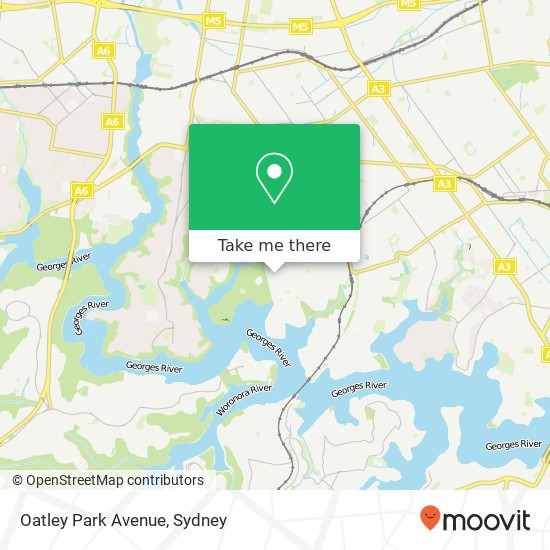 Mapa Oatley Park Avenue