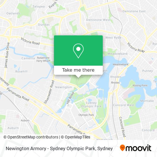 Newington Armory - Sydney Olympic Park map