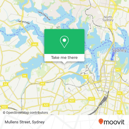 Mapa Mullens Street