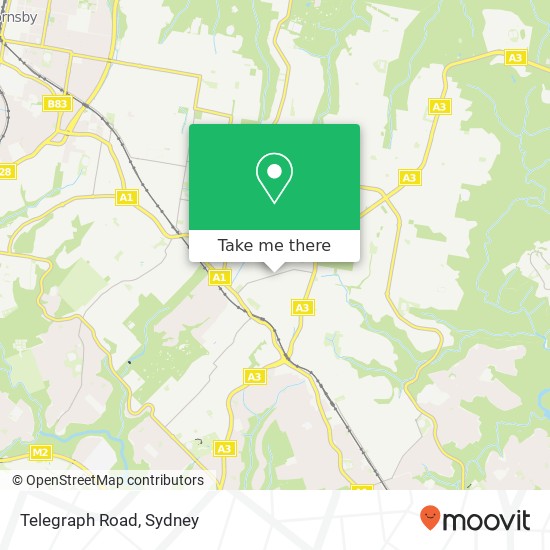 Mapa Telegraph Road