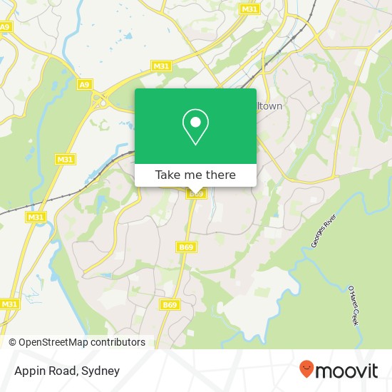 Mapa Appin Road