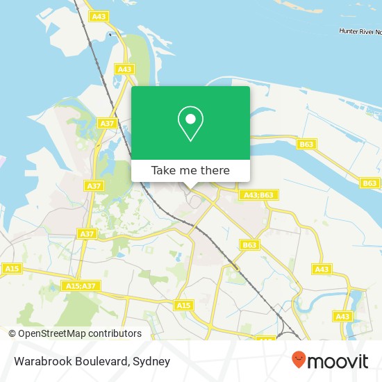 Warabrook Boulevard map