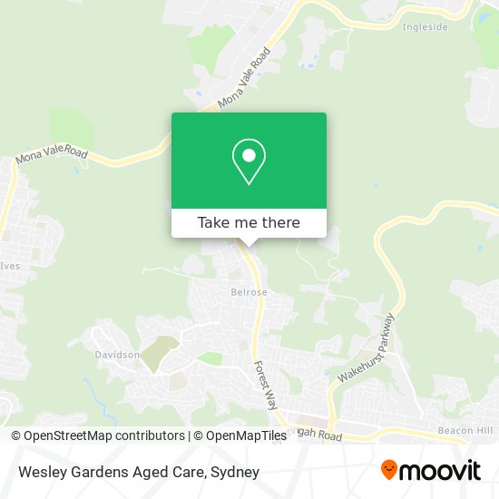 Wesley Gardens Aged Care map