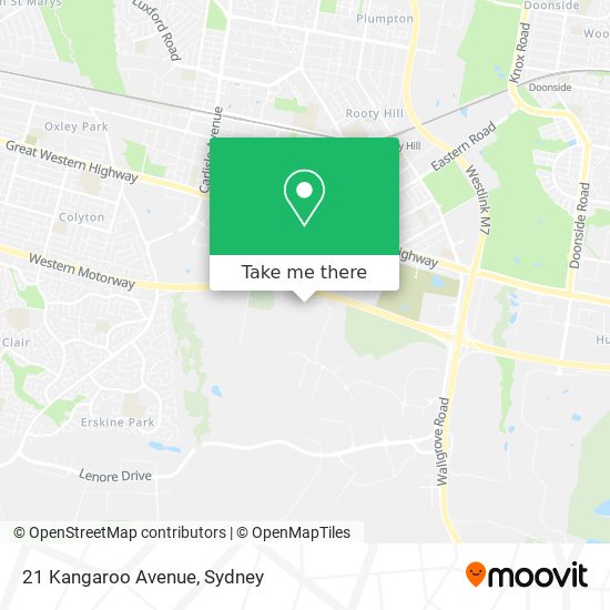 21 Kangaroo Avenue map