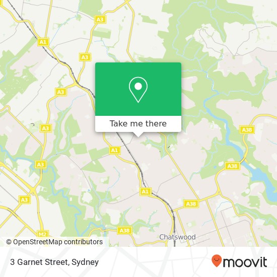 3 Garnet Street map