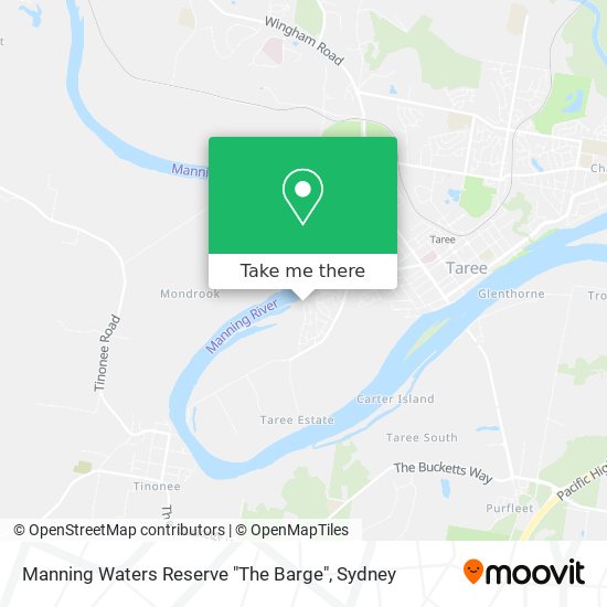 Manning Waters Reserve "The Barge" map