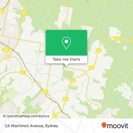 2A Warrimoo Avenue map