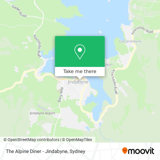 The Alpine Diner - Jindabyne map