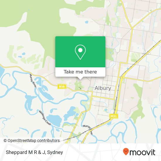 Mapa Sheppard M R & J, 557 Fielder Ct Albury NSW 2640