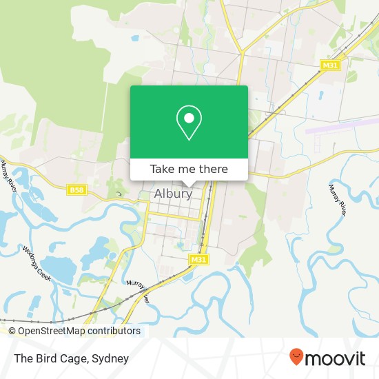 The Bird Cage, Albury NSW 2640 map