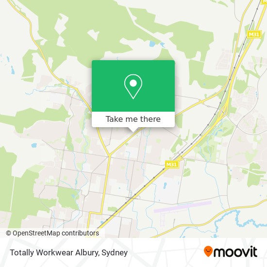 Totally Workwear Albury map