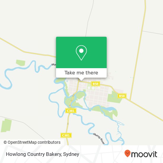 Mapa Howlong Country Bakery, Riverina Hwy Howlong NSW 2643