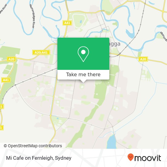 Mapa Mi Cafe on Fernleigh, Fernleigh Rd Mount Austin NSW 2650