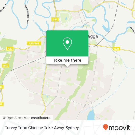 Mapa Turvey Tops Chinese Take-Away, 61 Fernleigh Rd Turvey Park NSW 2650