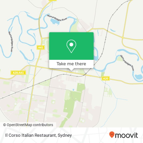 Il Corso Italian Restaurant, Baylis St Wagga Wagga NSW 2650 map
