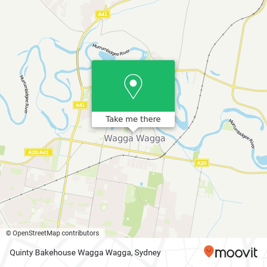 Mapa Quinty Bakehouse Wagga Wagga, 105 Forsyth St Wagga Wagga NSW 2650