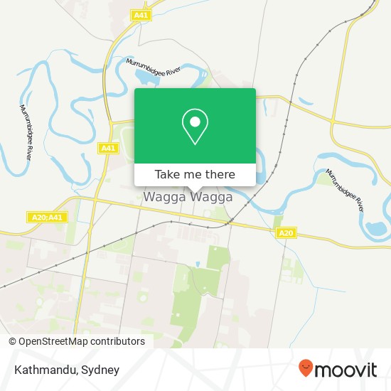 Mapa Kathmandu, Baylis St Wagga Wagga NSW 2650